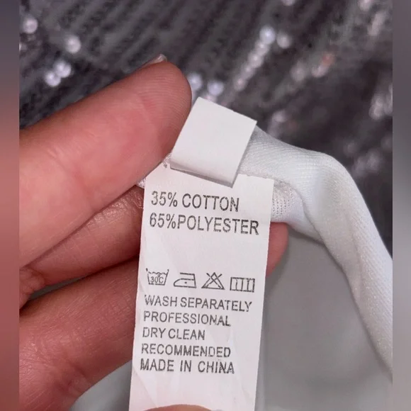 Midi Silver Sequin Dress - Picture 6 of 9